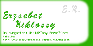 erzsebet miklossy business card